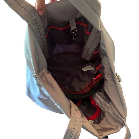 Zelos Nylon Shoulder Bag Light Gray NWT Oversized - Picture 8 of 8